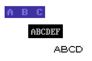 sample of bitmap fonts